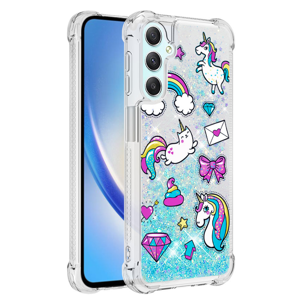 YB Quicksand Series-2 Glitter Liquid Waterfall Case for Samsung Galaxy A25 5G A24 4G Soft TPU Pattern Printing Phone Cover YB Quicksand Series-2 Glitter Liquid Waterfall Case for Samsung Galaxy A25 5G A24 4G Soft TPU Pattern Printing Phone Cover